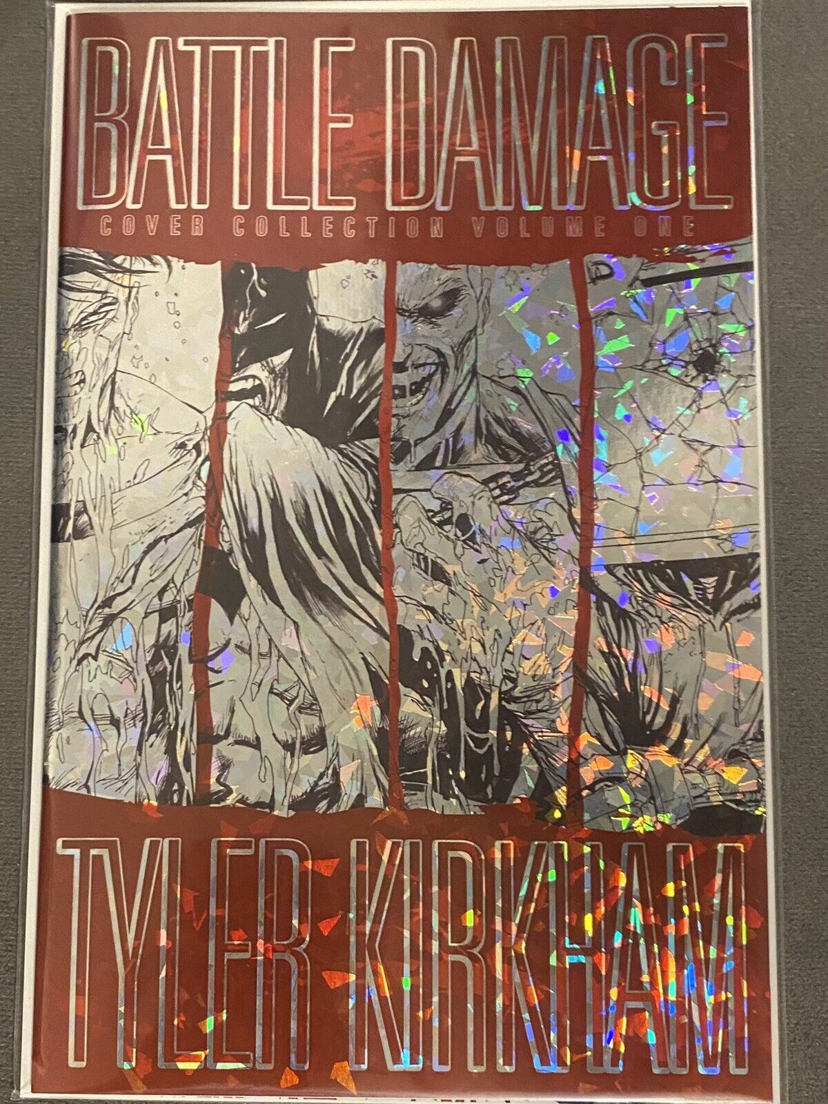 Tyler Kirkham\'s Battle Damage Cover Collection Vol. 1 Crystal Fleck Variant SDCC