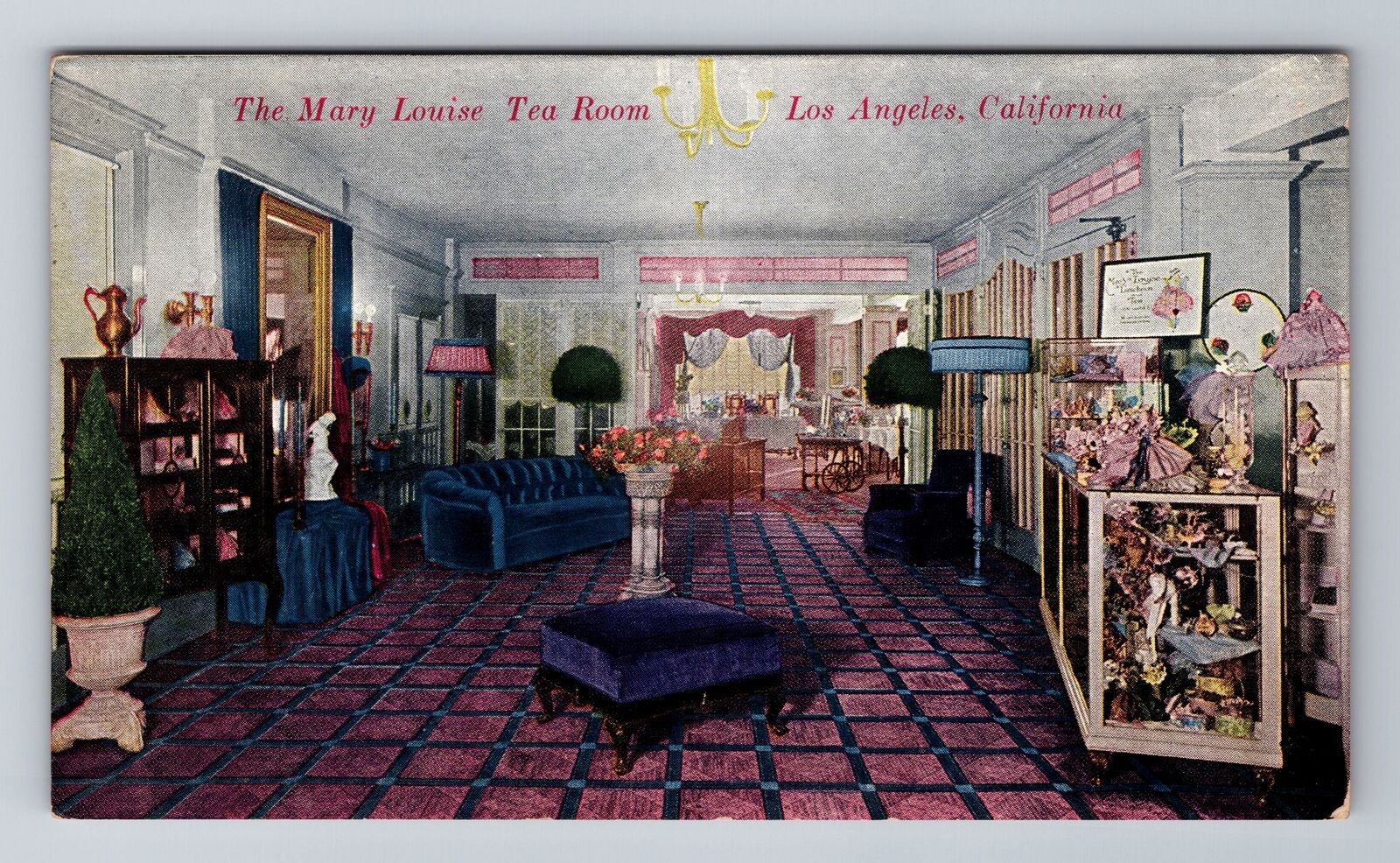 Los Angeles CA-California, Mary Louise Tea Room, Antique, Vintage Postcard