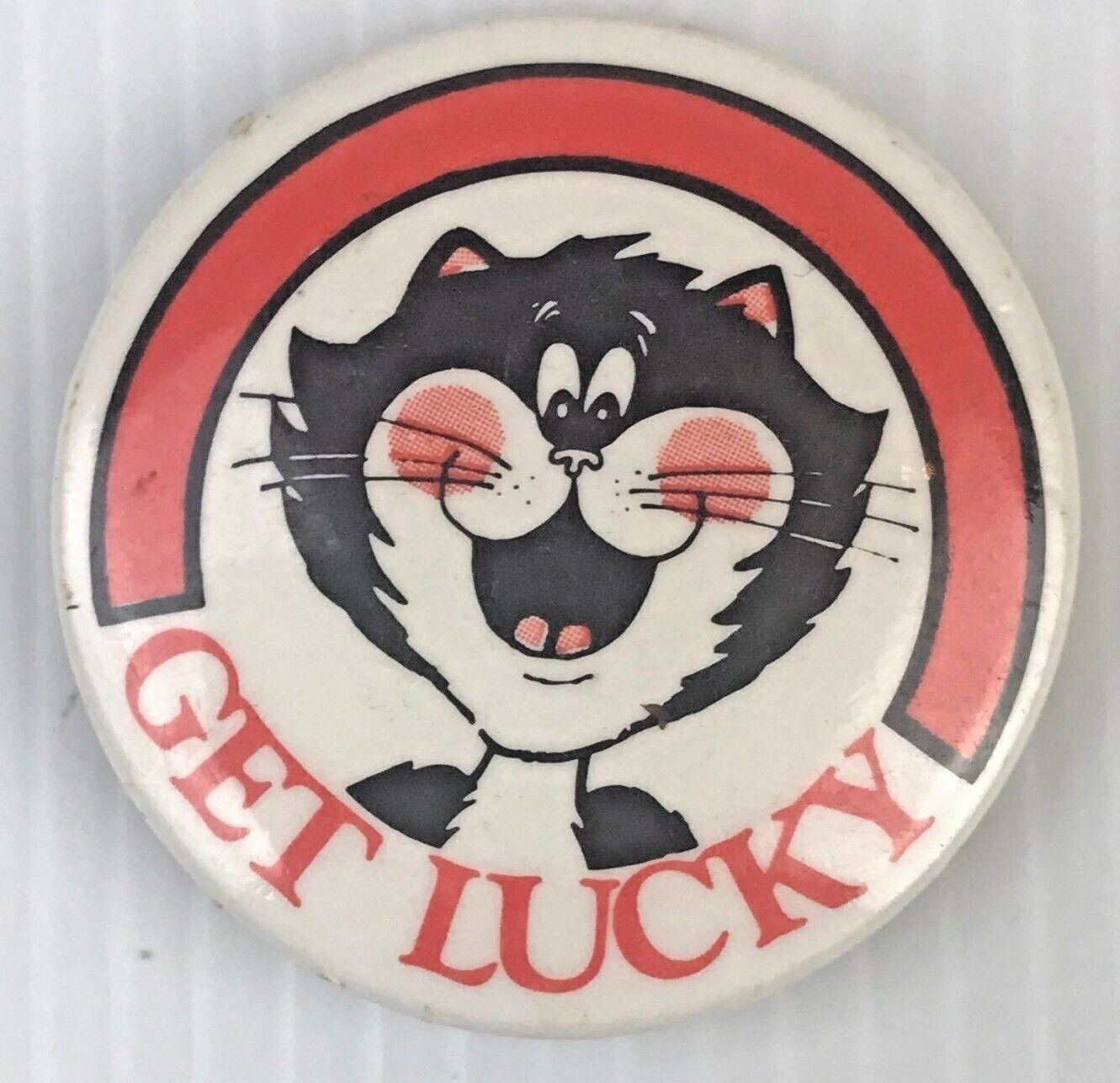 Get Lucky Vintage 1980s Pin Badge