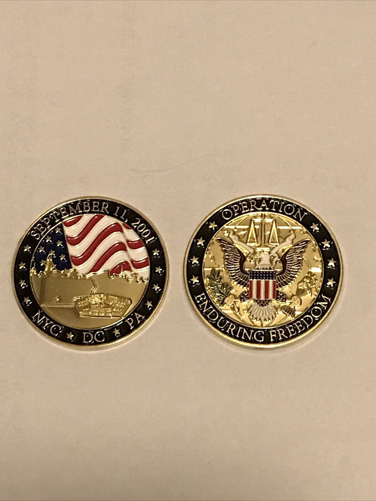 911 World Trade Center Commemorative Coin Operation Enduring Freedom