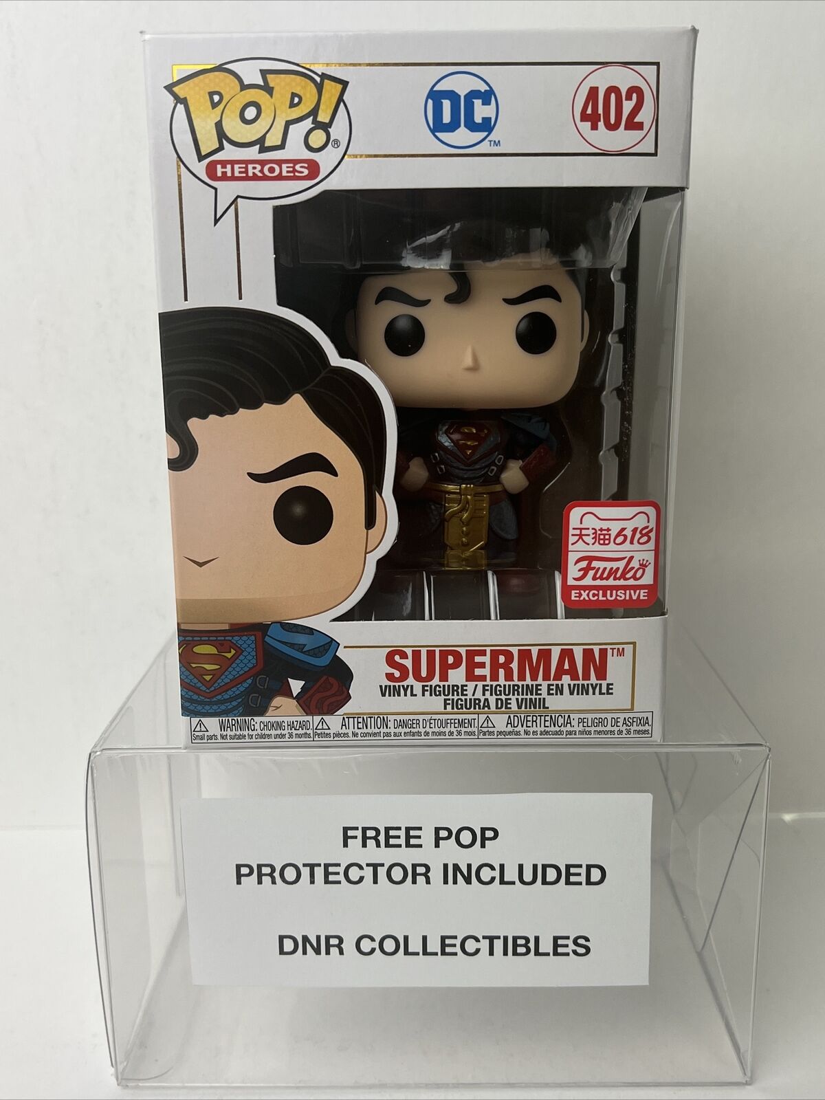 Funko POP  DC Super Heroes #402 Superman Metallic Imperial Palace Funko Excl.