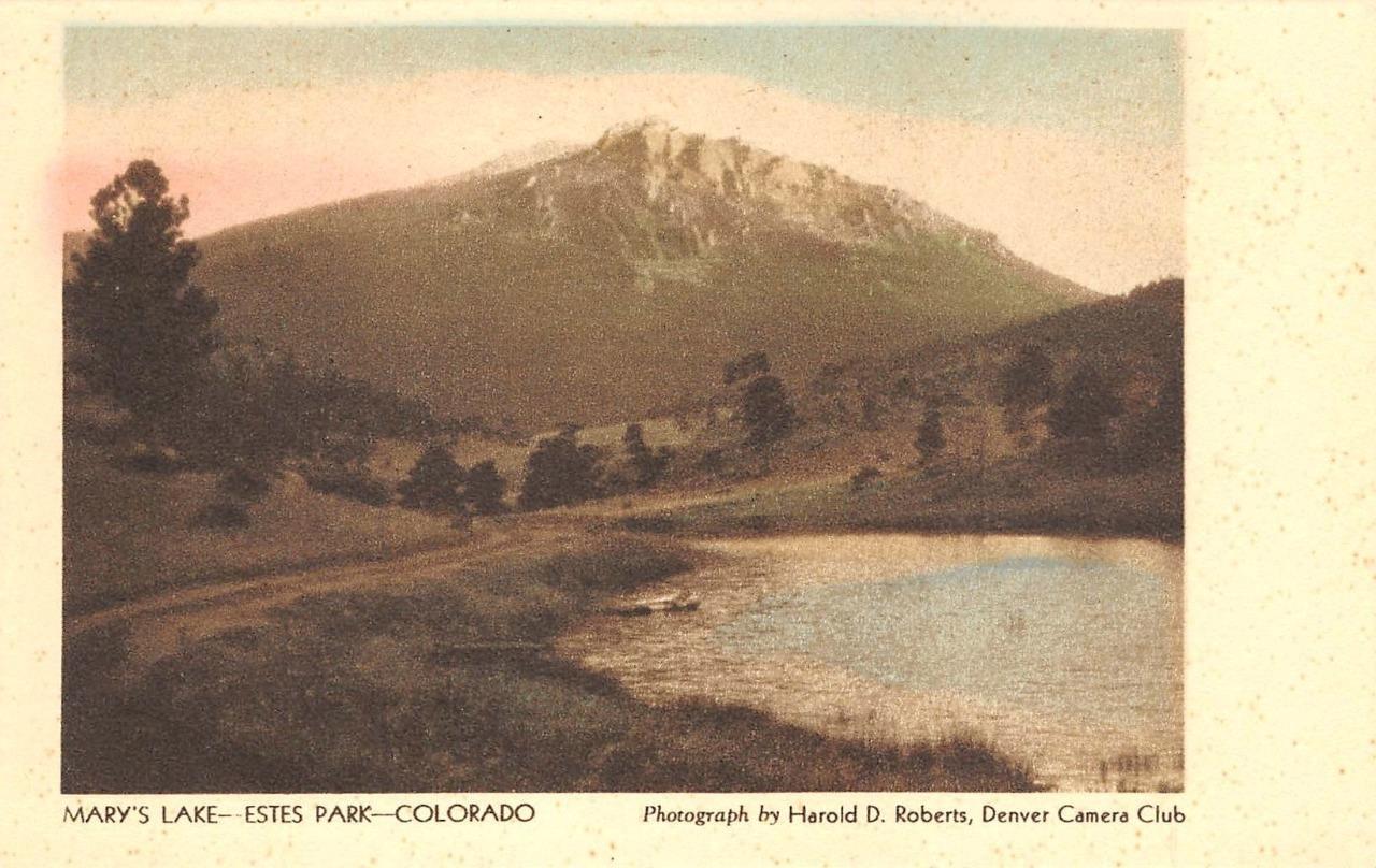 MARY\'S LAKE Estes Park, CO Harold Roberts Denver Club c1910s Vintage Postcard