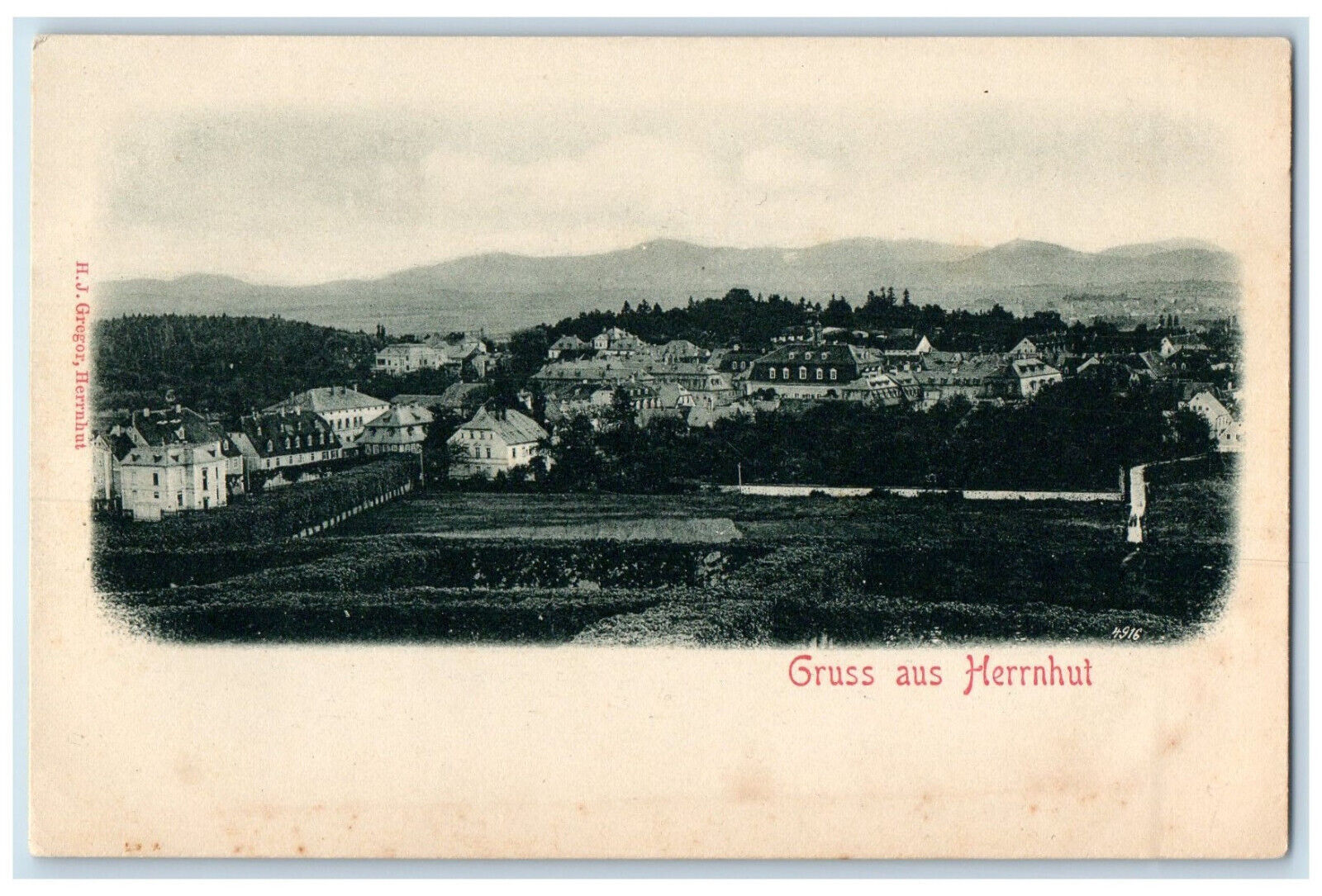 c1905 Greetings from Herrnhut Görlitz Saxony Germany Unposted Postcard