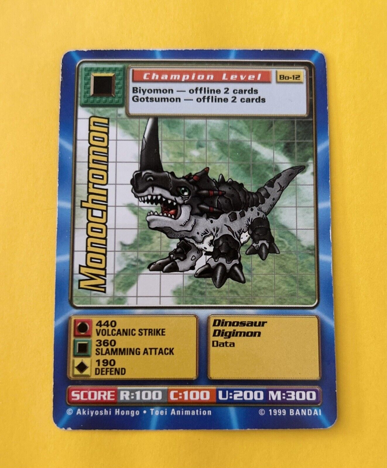 1999 Digimon Champion MonoChromon #BO-12 Near Mint