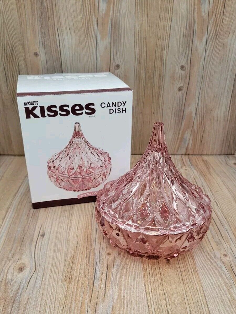 Hershey's Kisses Pink Crystal Candy Dish Godinger