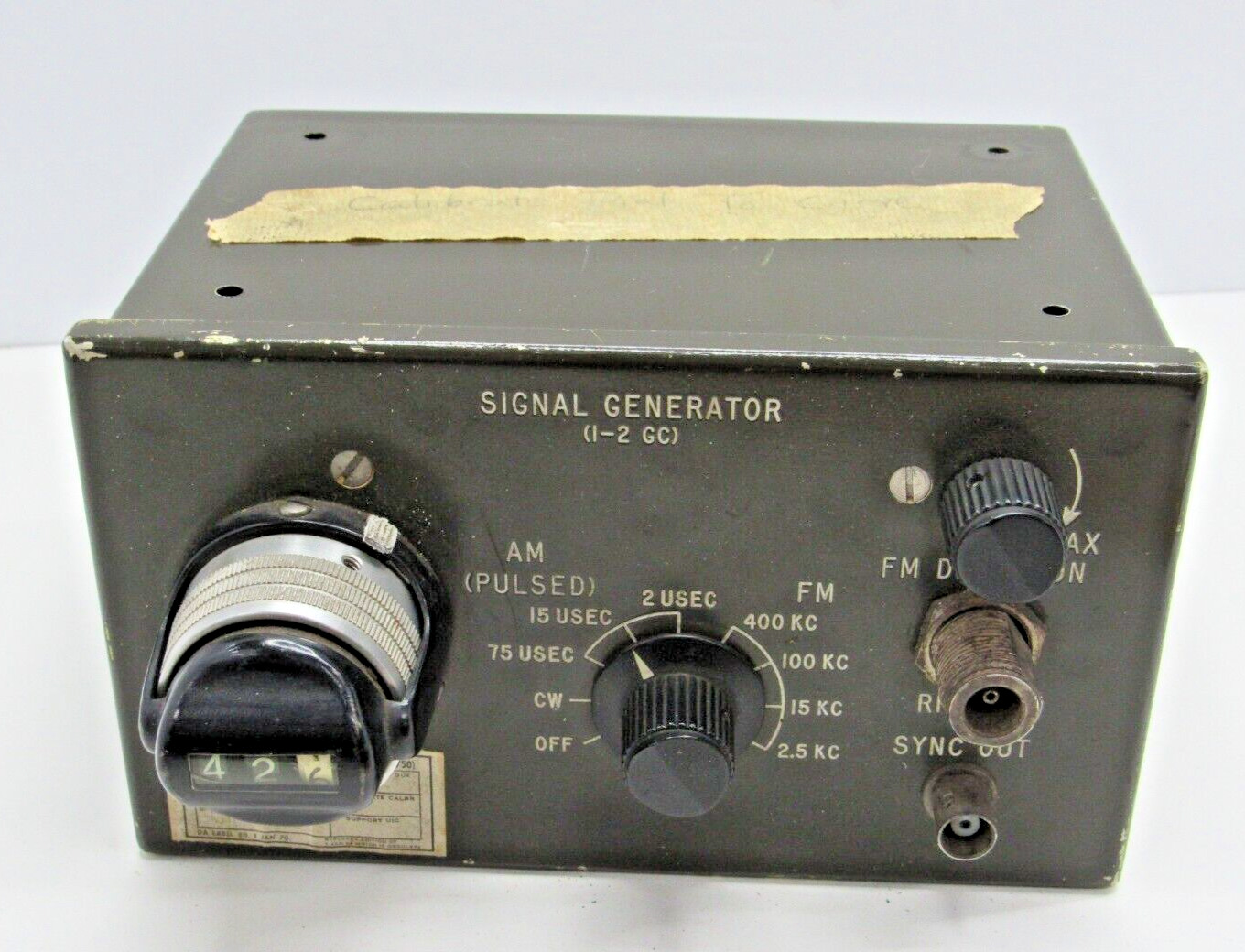 U.S. Army  Military Signal Generator ( 1-2 GC ) Rare Vintage #DC