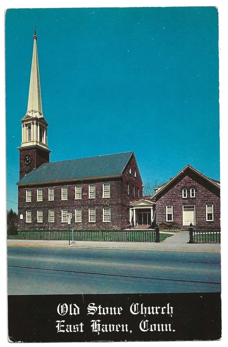 East Haven Connecticut c1950\'s Old Stone Church, Congregational, religion