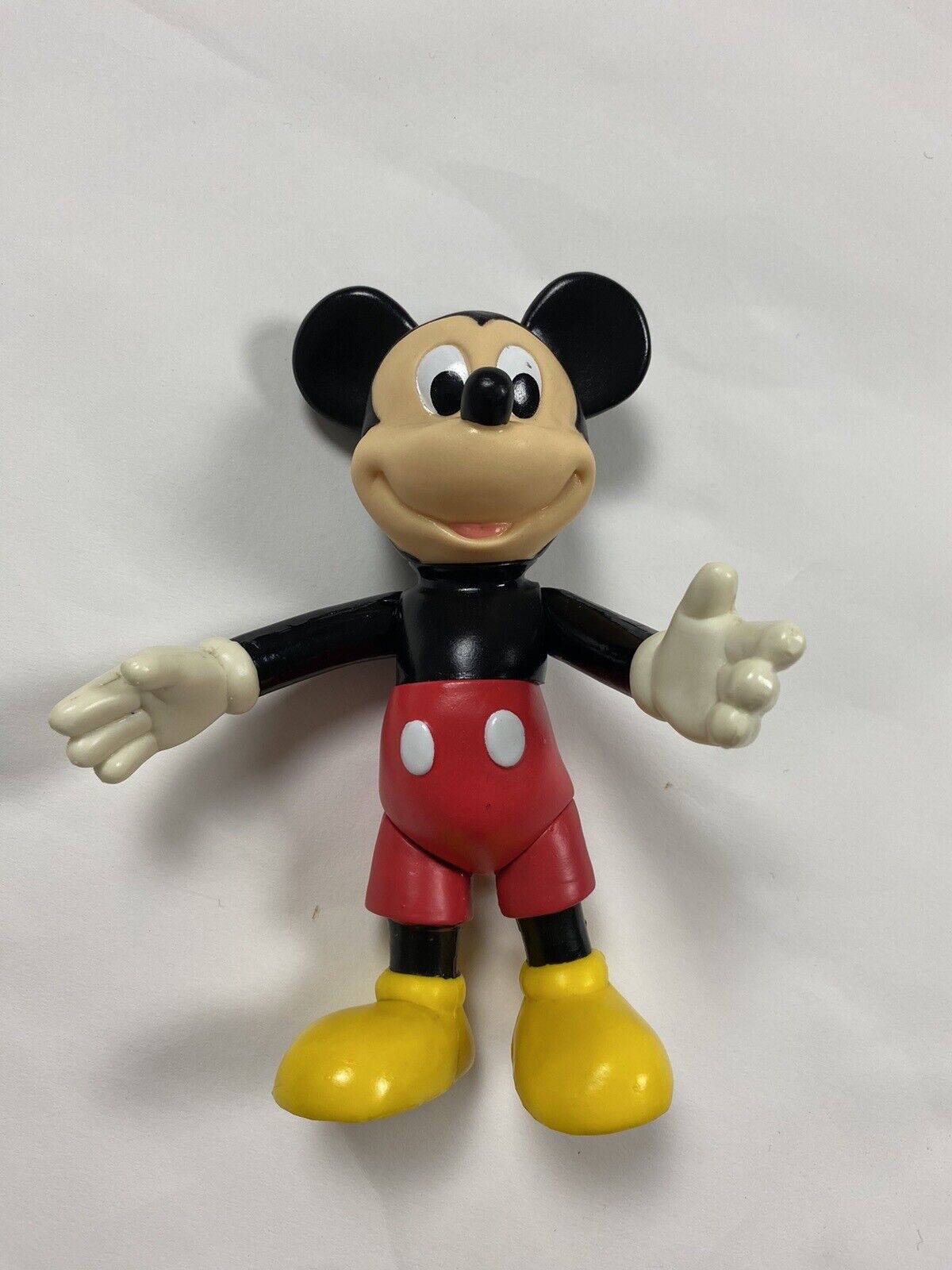 Vintage Mickey Mouse Articulated Vinyl Figure Disney Store 6.5”