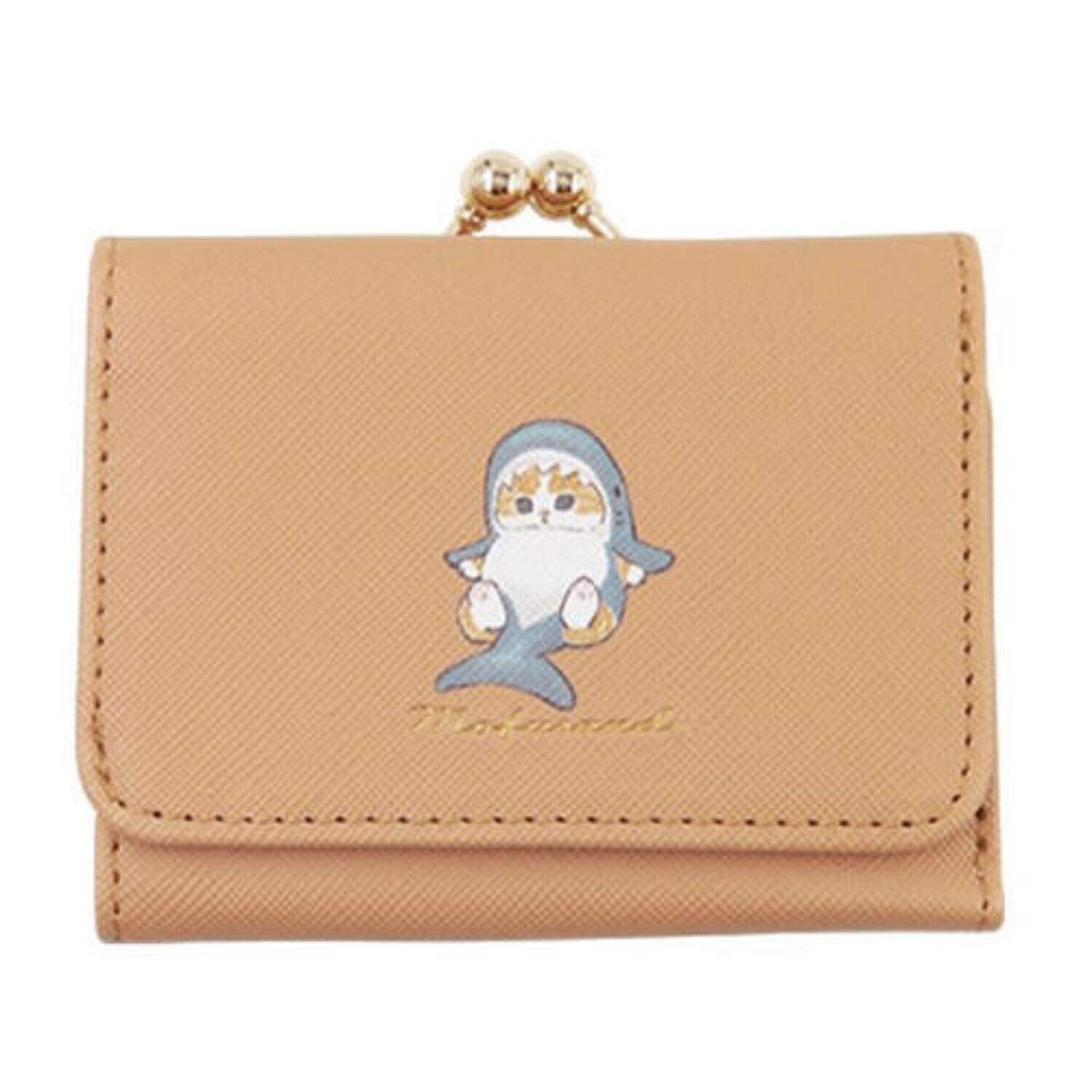 Mofusand Mini Wallet Compact Tri-Fold Clasp Wallet Coin & Card Case (Shark ) New