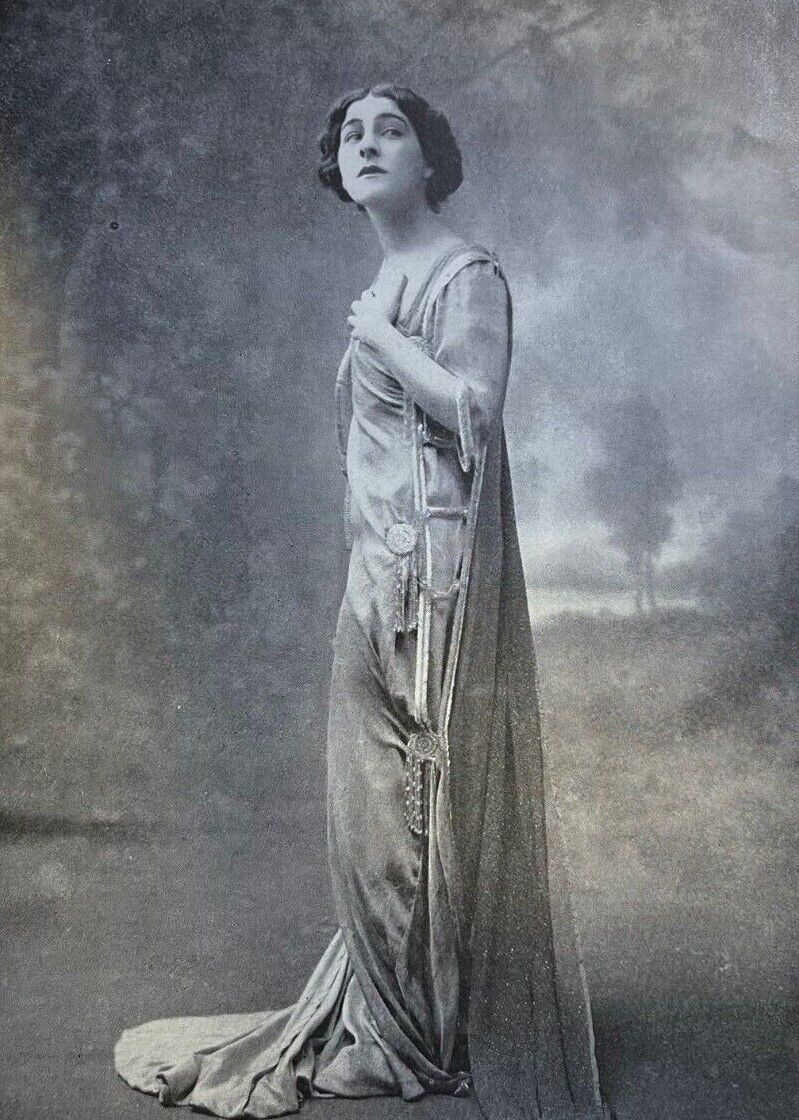 1910 Vintage Magazine Illustration Actress Alla Nazimova 