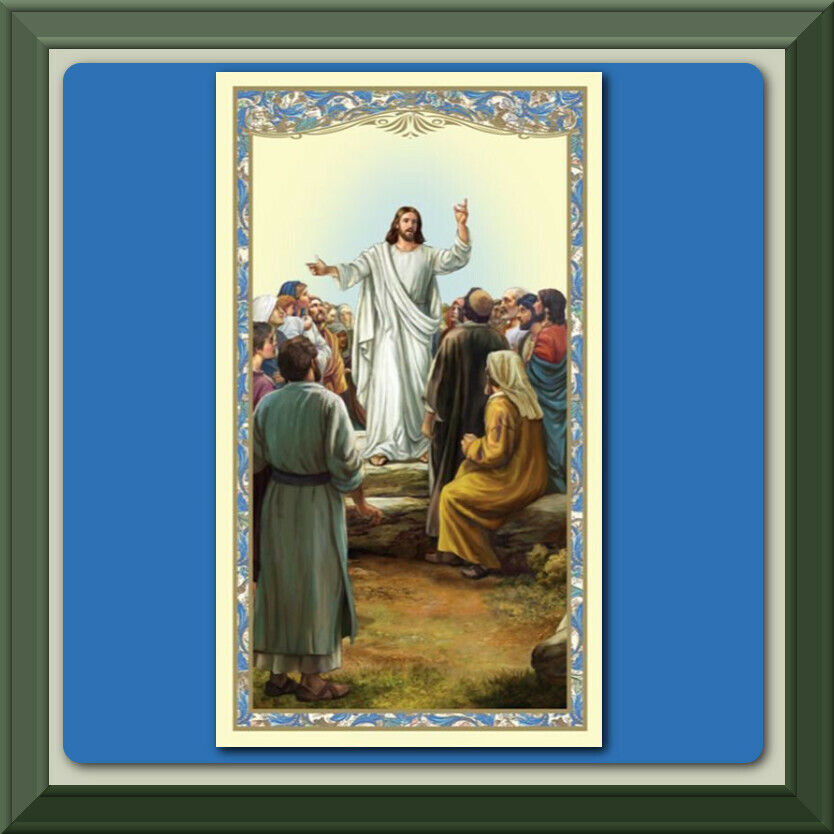 Catholic Holy Card PRAYER Jesus The BEATITUDES ✝️ We Do Combine Shipping ✝️