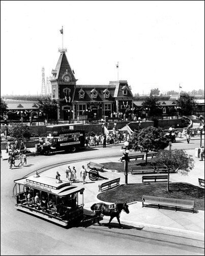 1966 Disneyland Town Square Photo 8x10 - Train Station