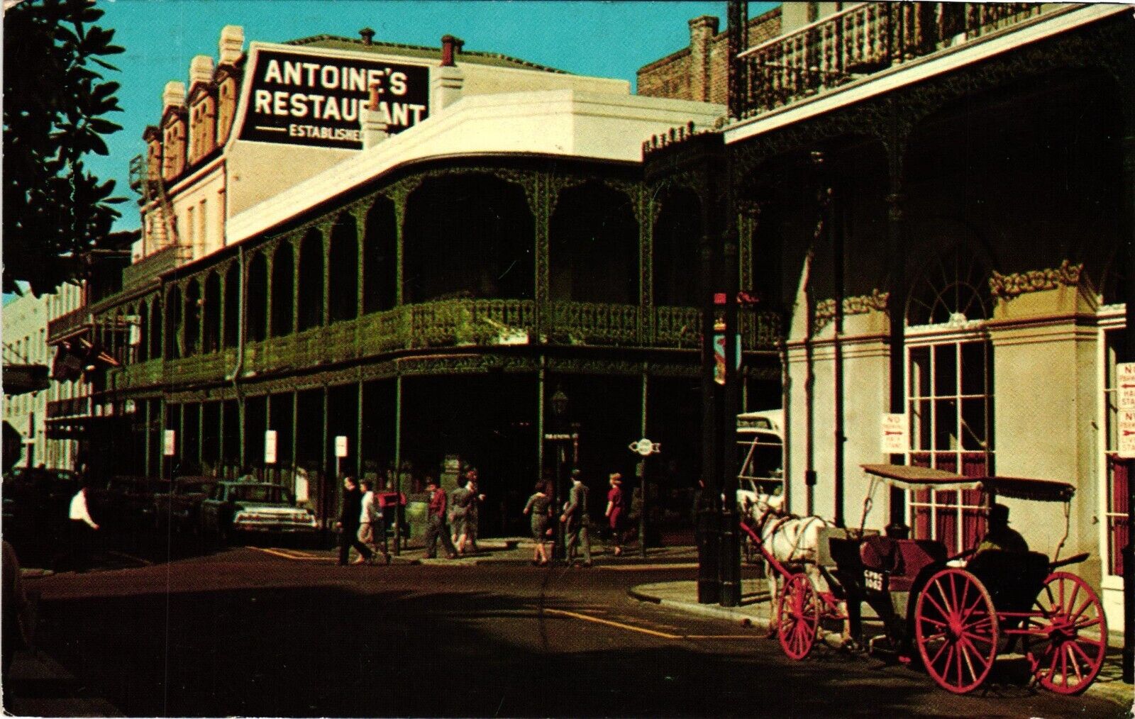 1963 Antoine's Restaurant Louis Street New Orleans LA Postcard Street View