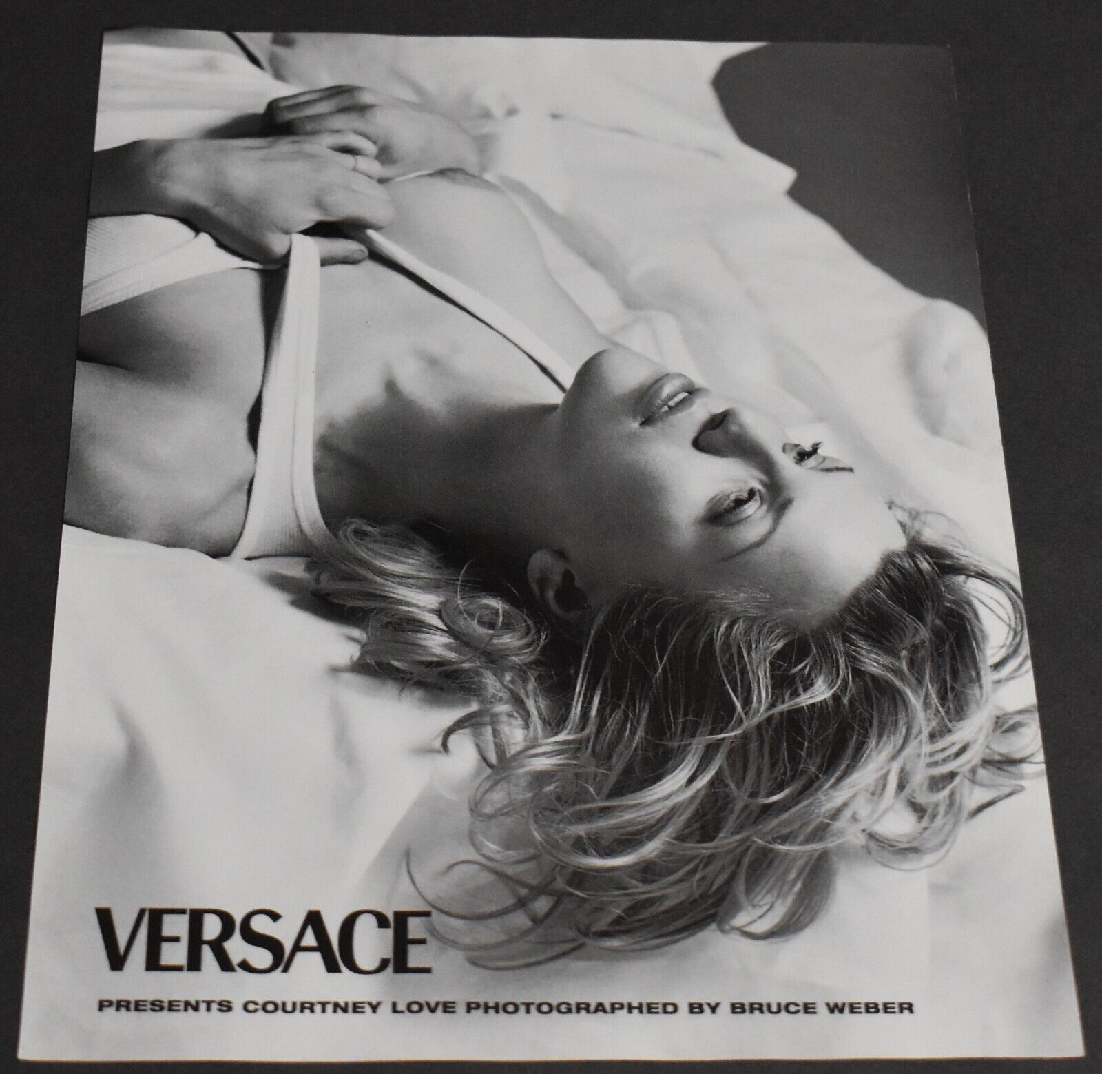 1999 Print Ad Sexy Courtney Love Versace Blonde Fashion Style Art Beauty Body