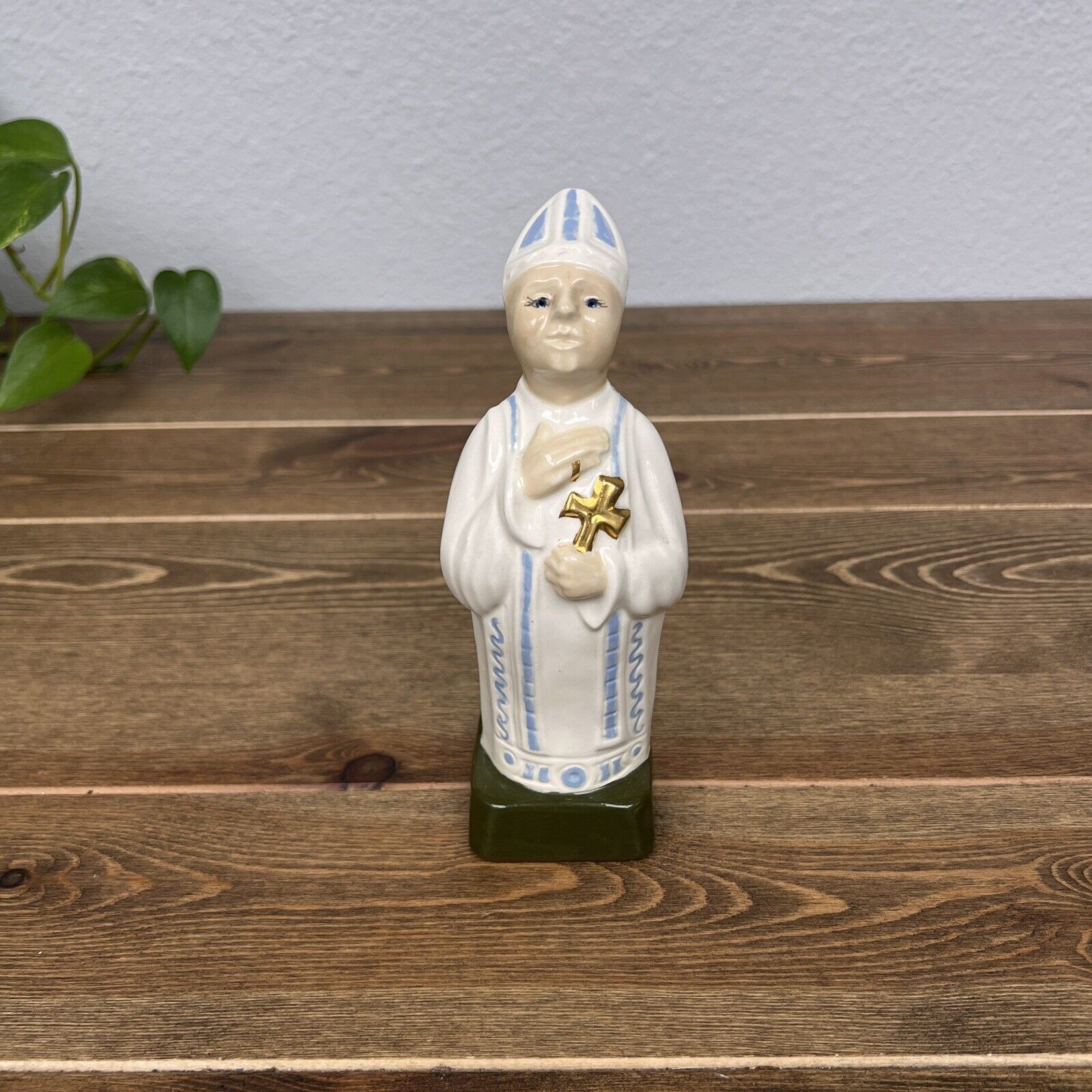 Vintage Hand Painted Porcelain Roman Catholic Pope Religious