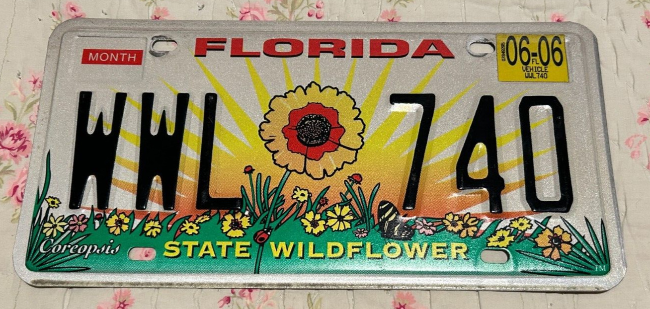 2006 FLORIDA STATE WILDFLOWER LICENSE PLATE COREOPSIS