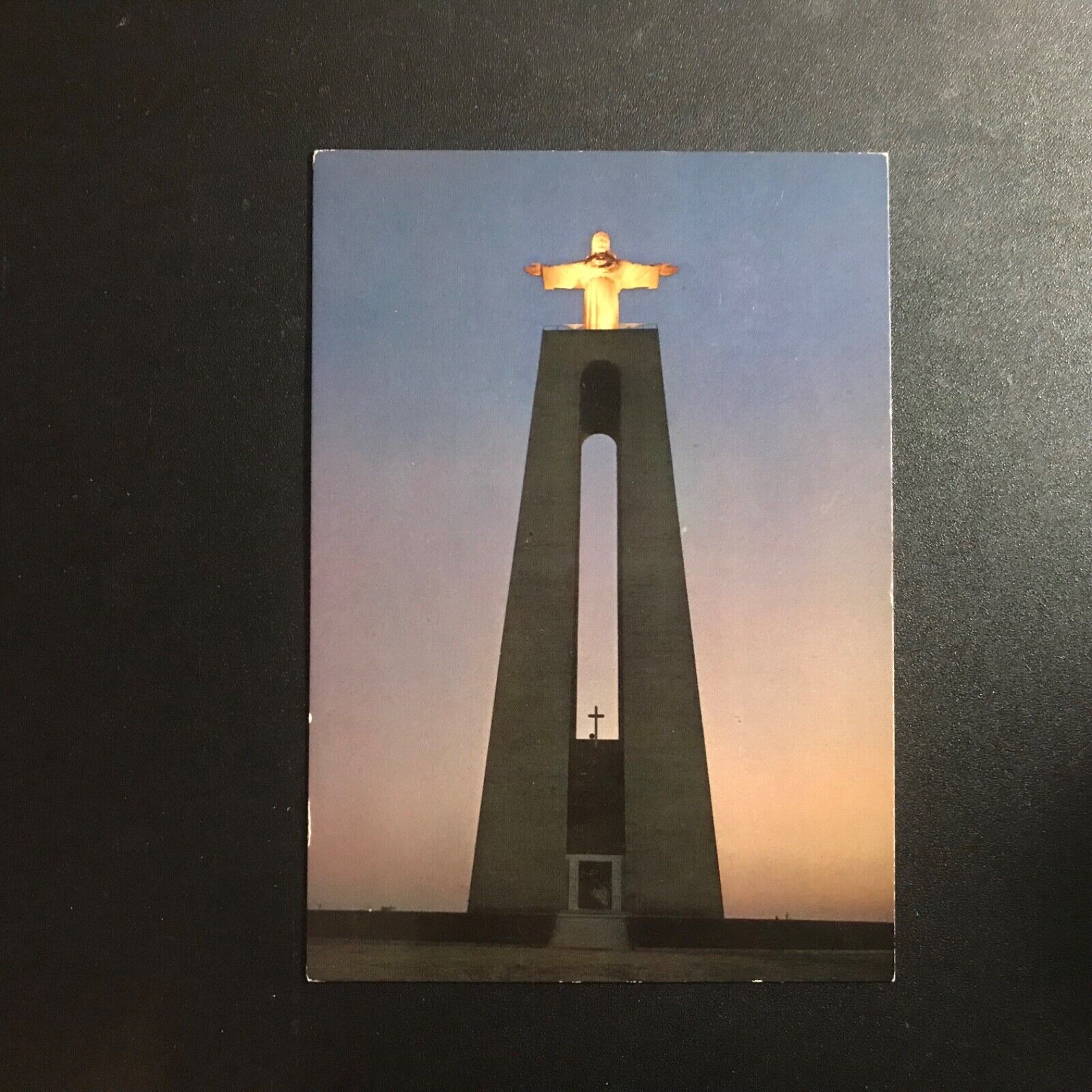 Postcard Lisboa Portugal Cristo Rei Sanctuary of Christ the King Monument 