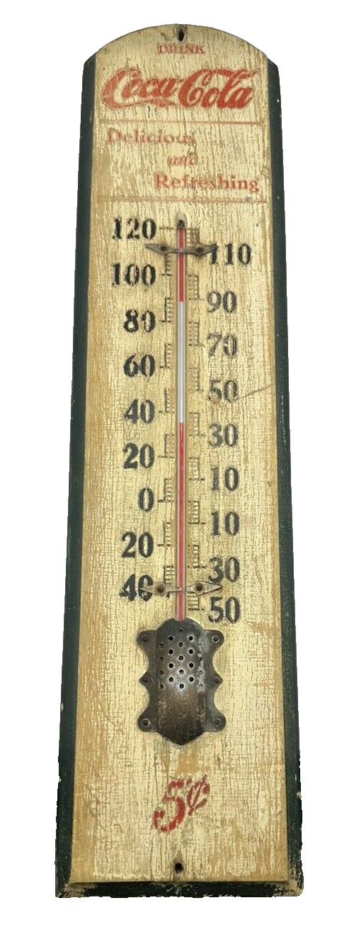 Antique 1905 Coca-Cola Thermometer Sign