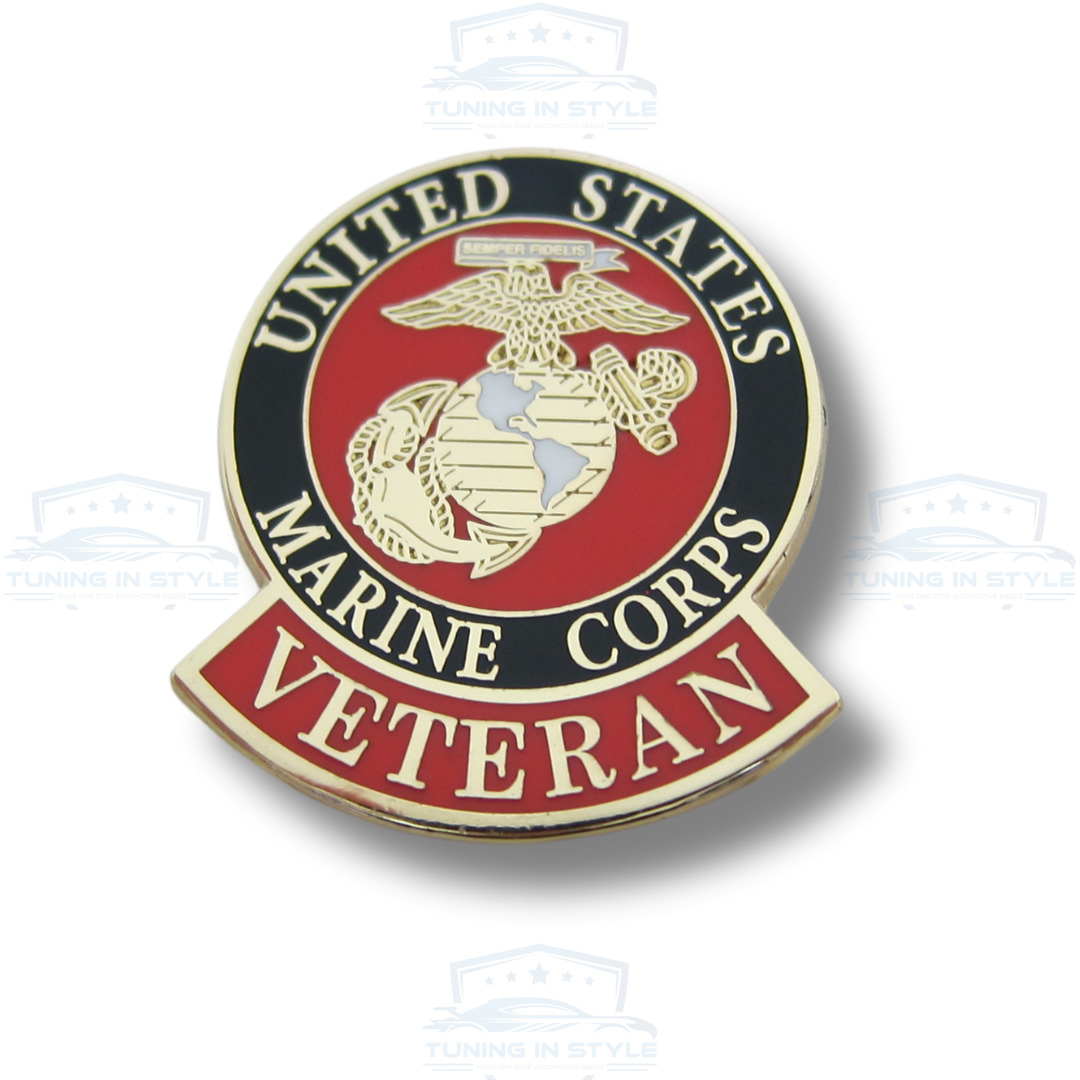 USMC United States Marine Corps Veteran Lapel Hat Pin Badge Official Licensed