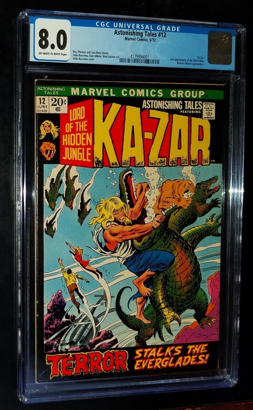 CGC ASTONISHING TALES KA-ZAR #12 1972 Marvel Comics CGC 8.0 Very Fine