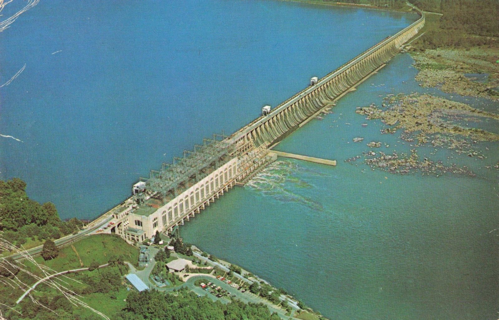 Conowingo MD Maryland, Hydroelectric Plant, Susquehanna River, Vintage Postcard