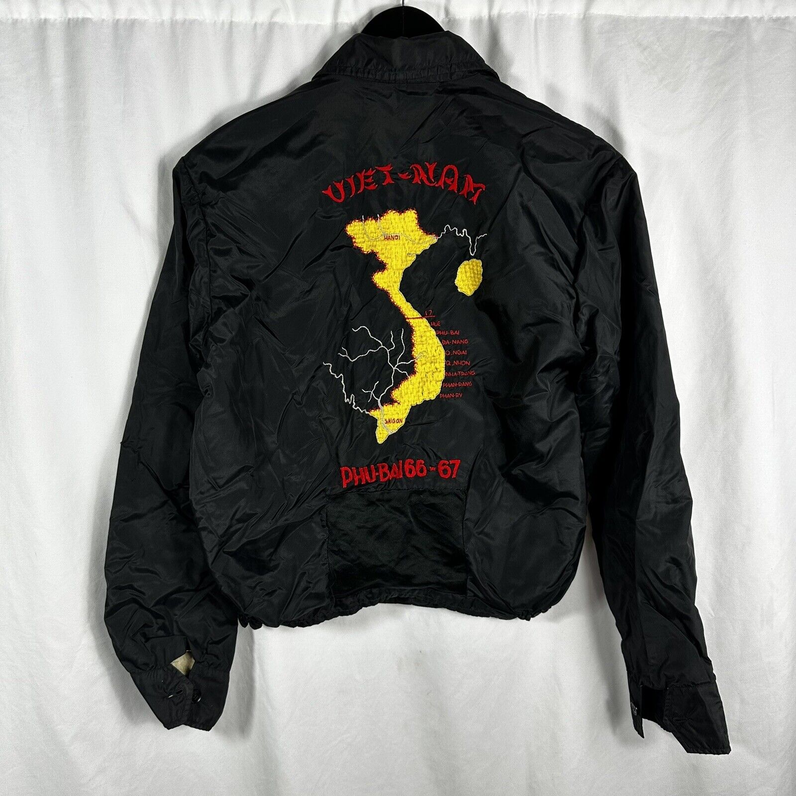 Vietnam War Original Embroidered Souvenir Jacket Anita Silk House Phu-Bai 1967