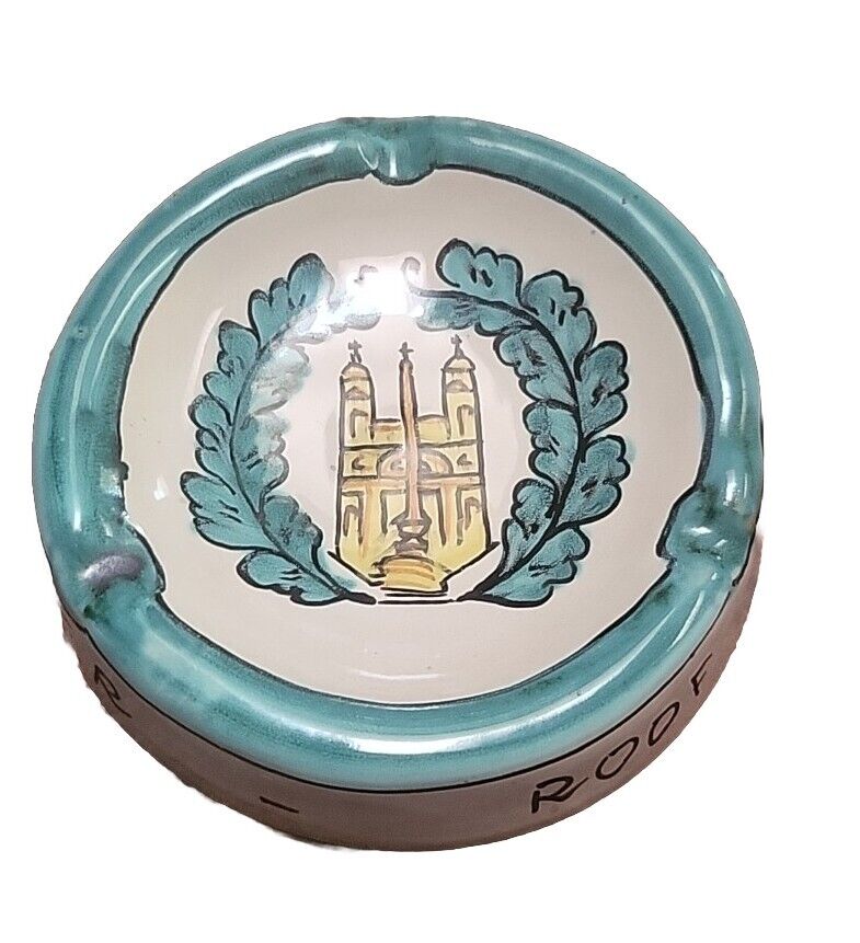 Vintage Hotel Hassler Roof-Top Roma Pottery Ashtray ~ 6\