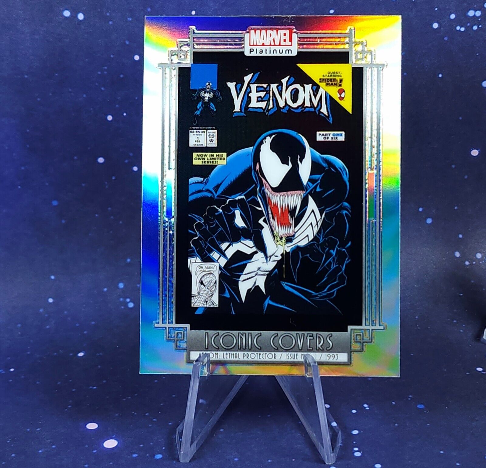 2023 Marvel Platinum Venom Lethal Protector #1 Iconic Covers Rainbow Refractor