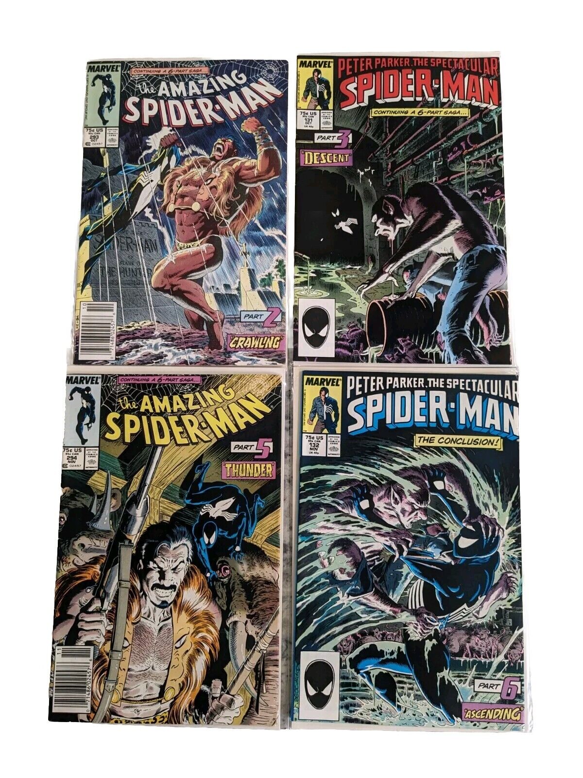 Spider-Man Kraven’s Last Hunt Part 2,3,5&6 Good Condition. Shipped In Box.