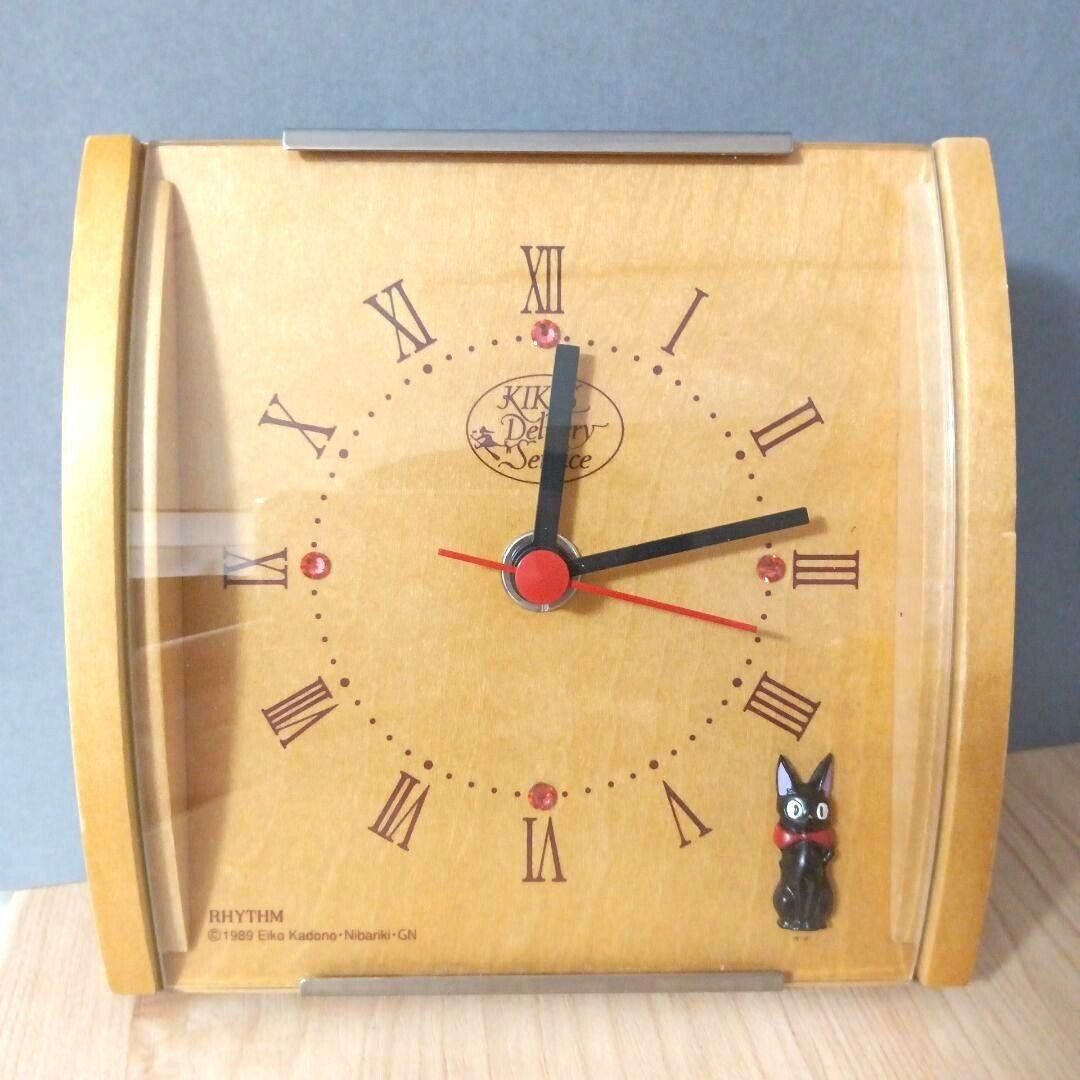 RARE Studio Ghibli Kiki\'s Delivery Service Jiji Rhythm Wall Clock Vintage