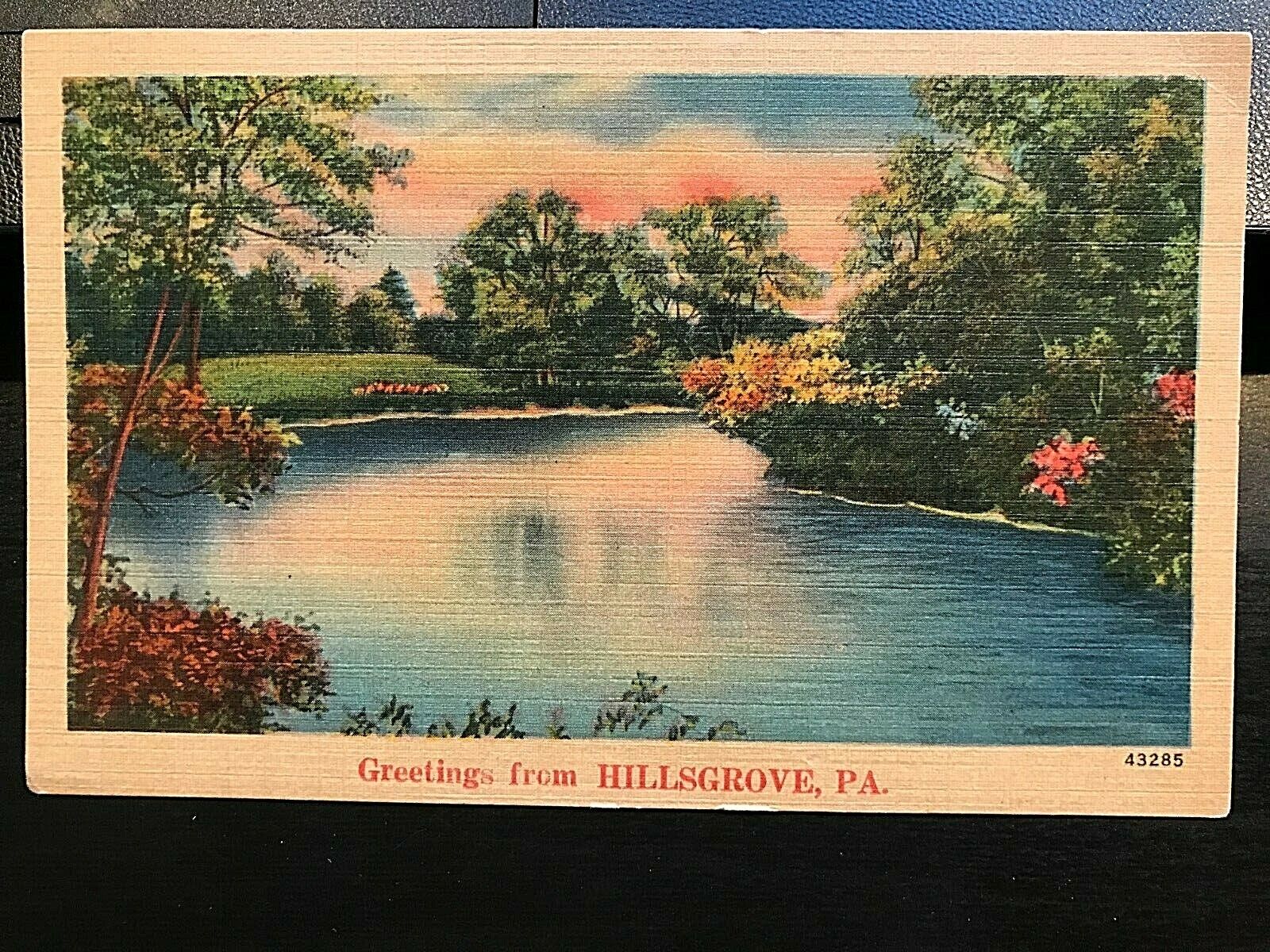 Vintage Postcard 1930-1945 Greetings from Hillsgrove Pennsylvania