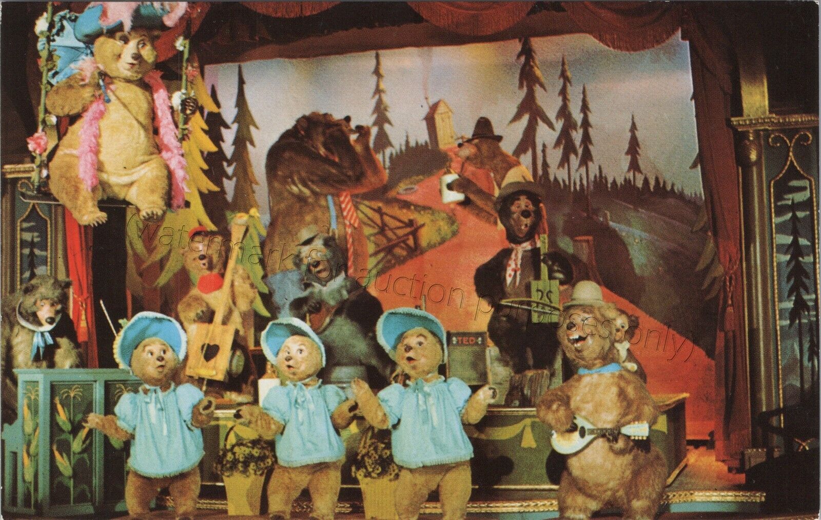 Orlando, FL: Walt Disney World, Country Bear Jamboree Vintage Florida Postcard
