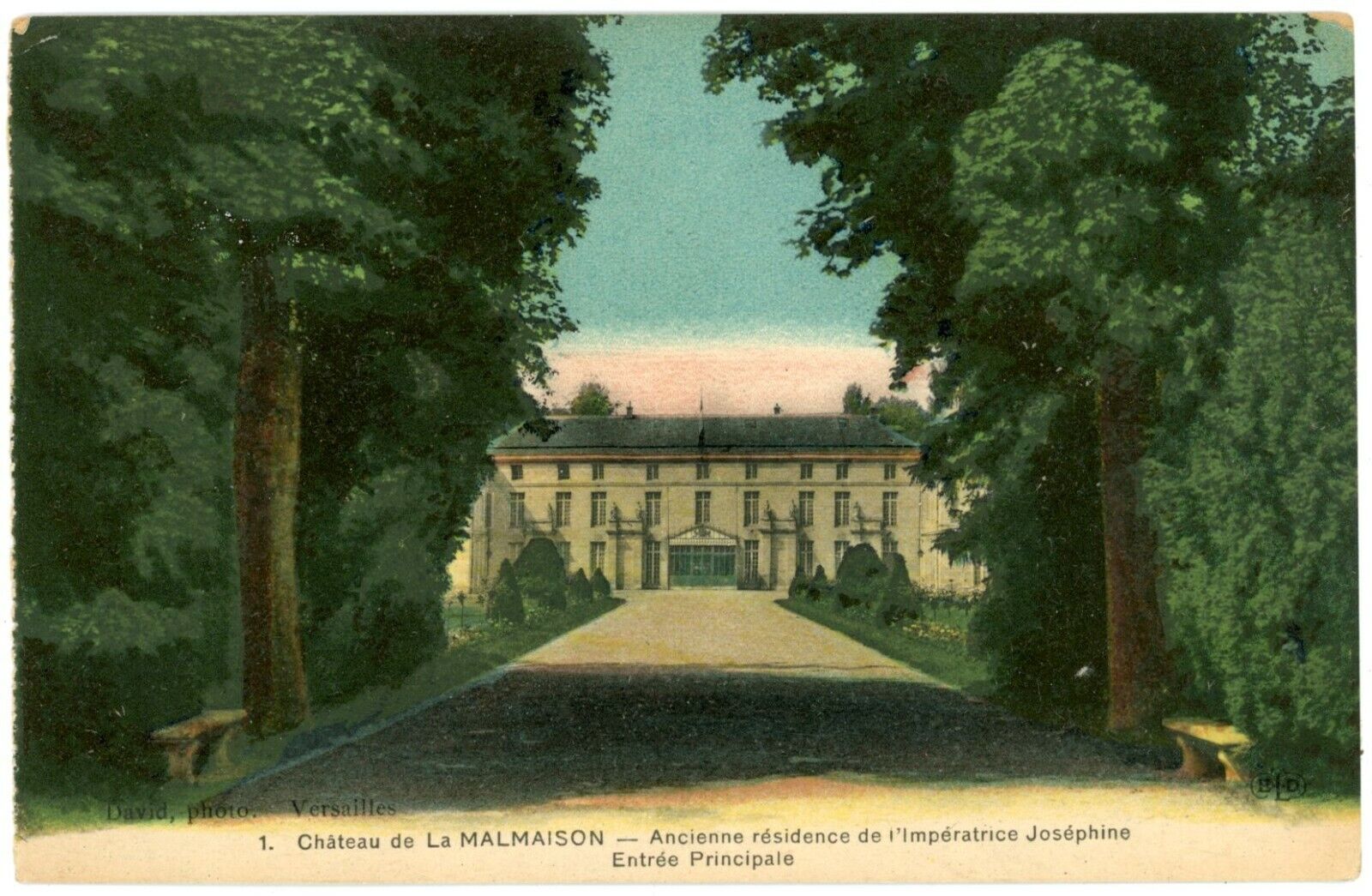 Entrance Of Ancient Residence Of Empress Joséphine Chateau de Malmaison Postcard