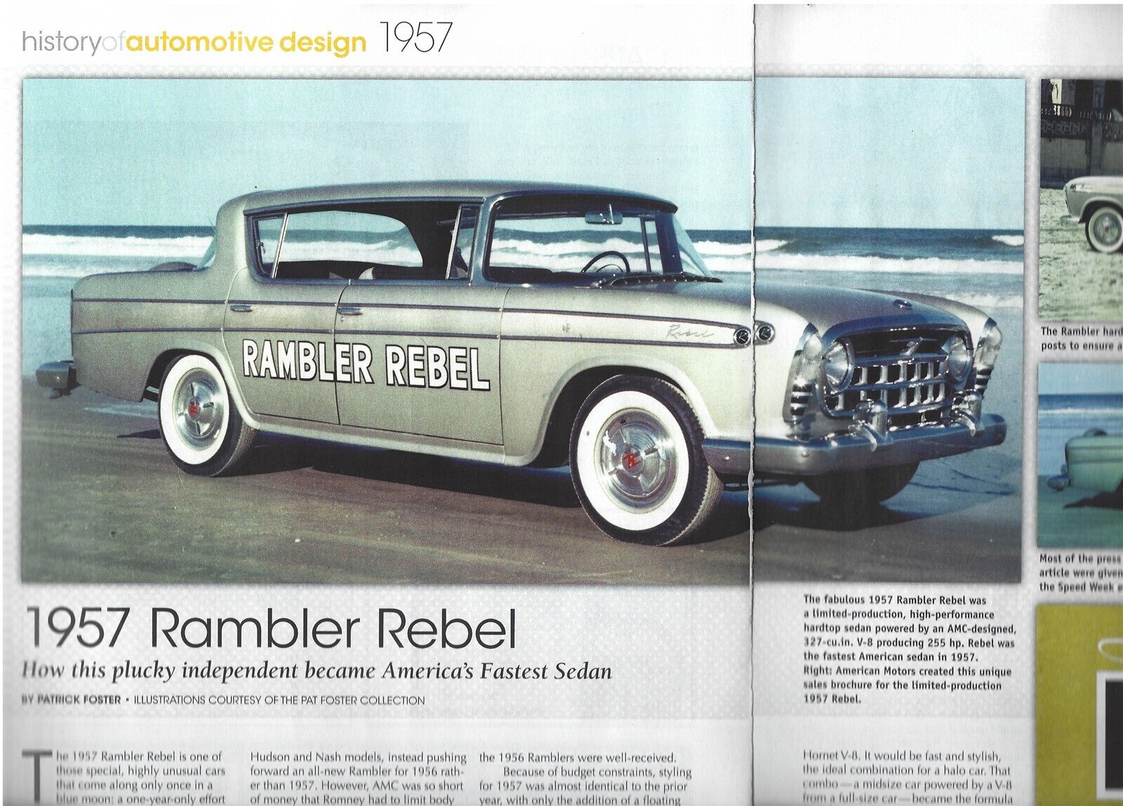 1957 AMC RAMBLER REBEL 327 V8 6 PG COLOR ARTICLE