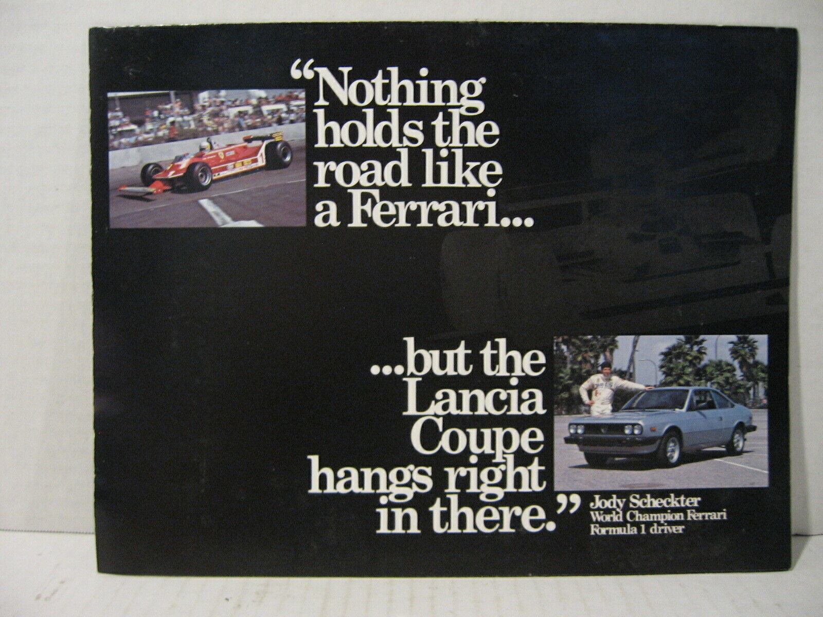 1981 Lancia Coupe Car Dealer Sales Brochure Foldout Poster