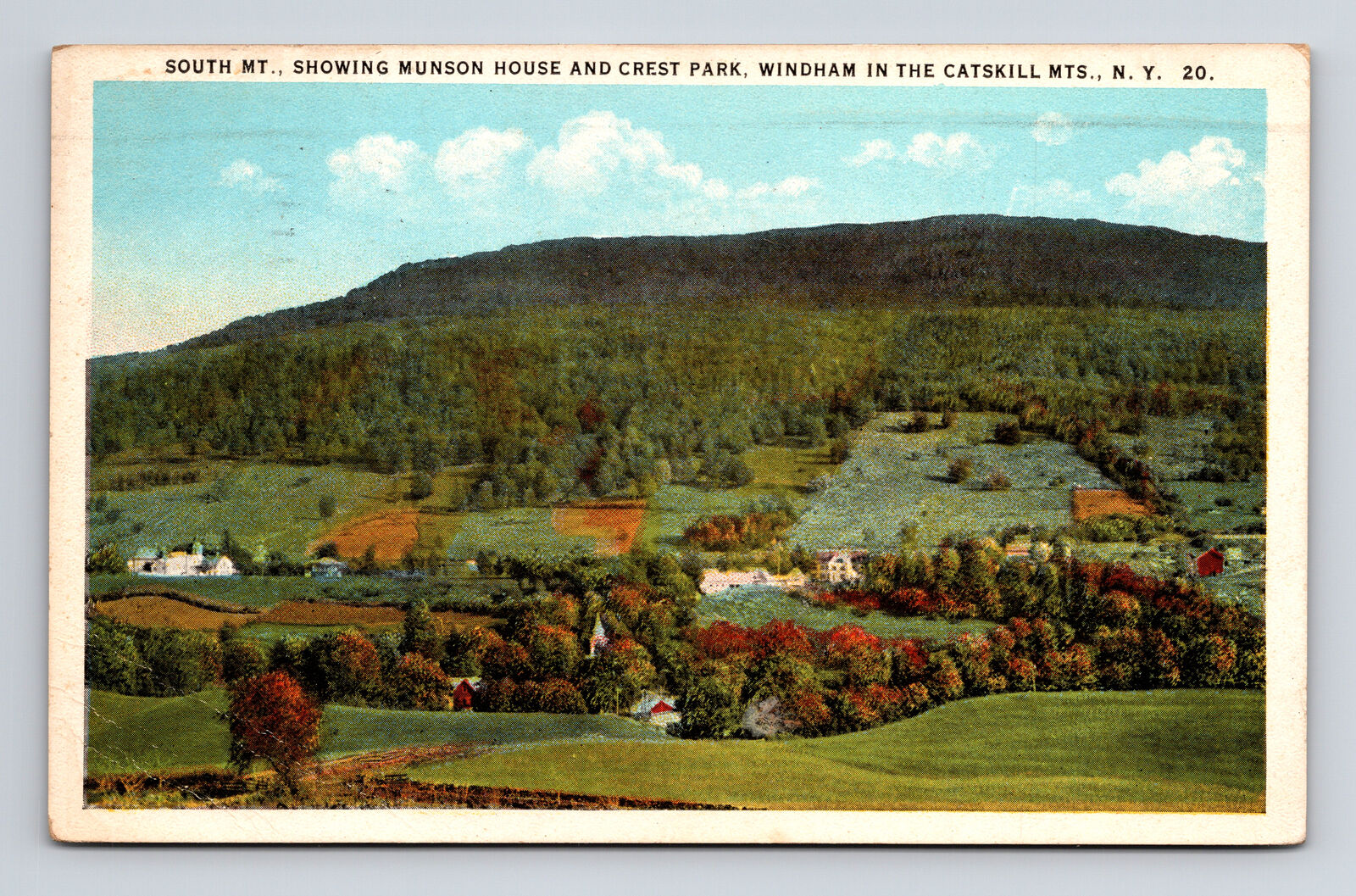 c1927 Postcard Windham NY South Mtn Munson House Crest Park Windham Catskill
