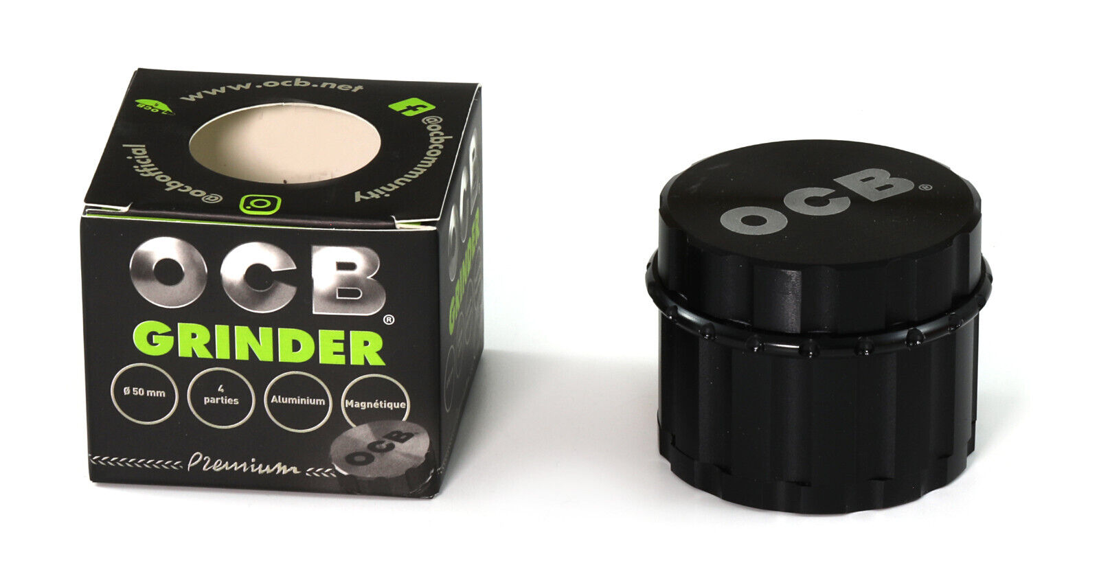 OCB 4 parts Premium Aluminum Grinder diameter 50mm