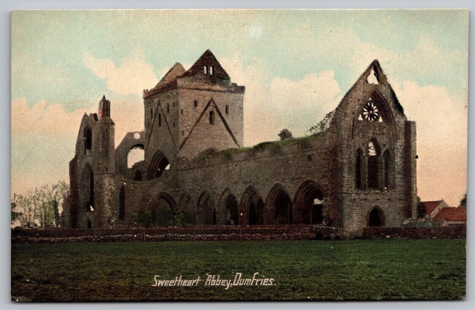 Sweetheart Abbey Dumfries Antique Postcard