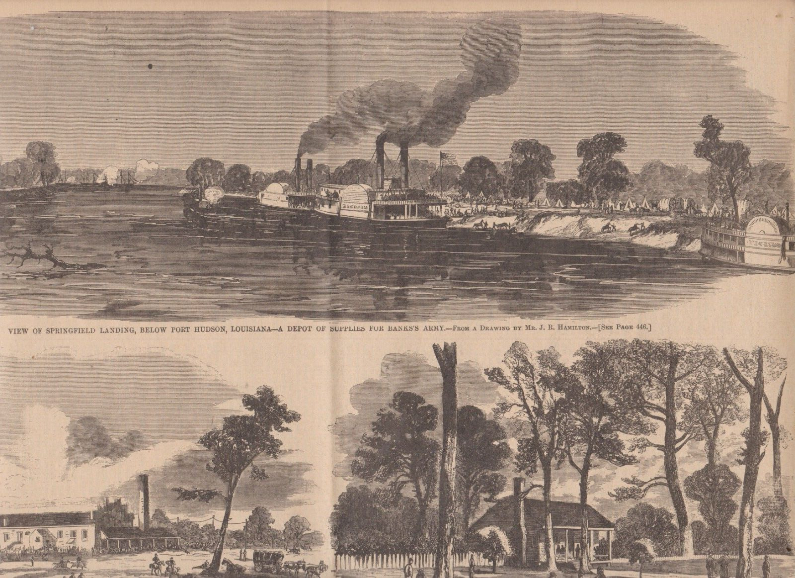 jul 11,1863  HARPERS WEEKLY REISSUE- PRINT port hudson,la