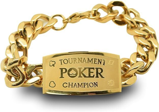 Gold Tournament Poker Champion Link Bracelet - Great Prize For Your Tournaments