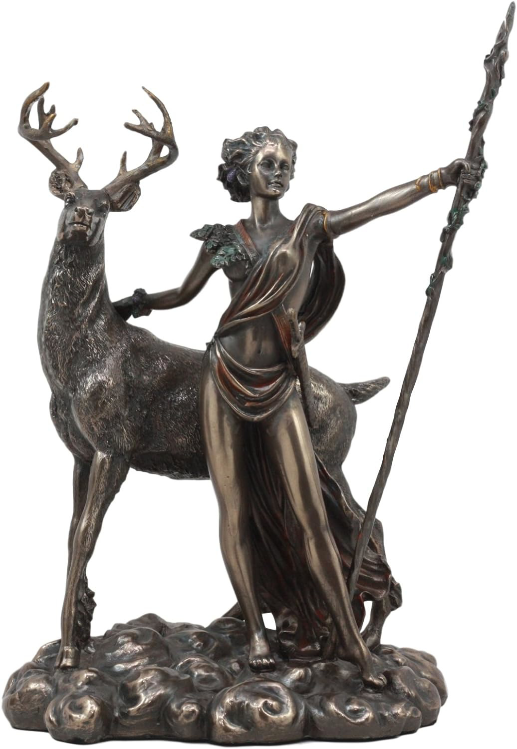 Ebros Greek Roman Goddess of The Hunt Moon and Nature Diana with Stag Statue The
