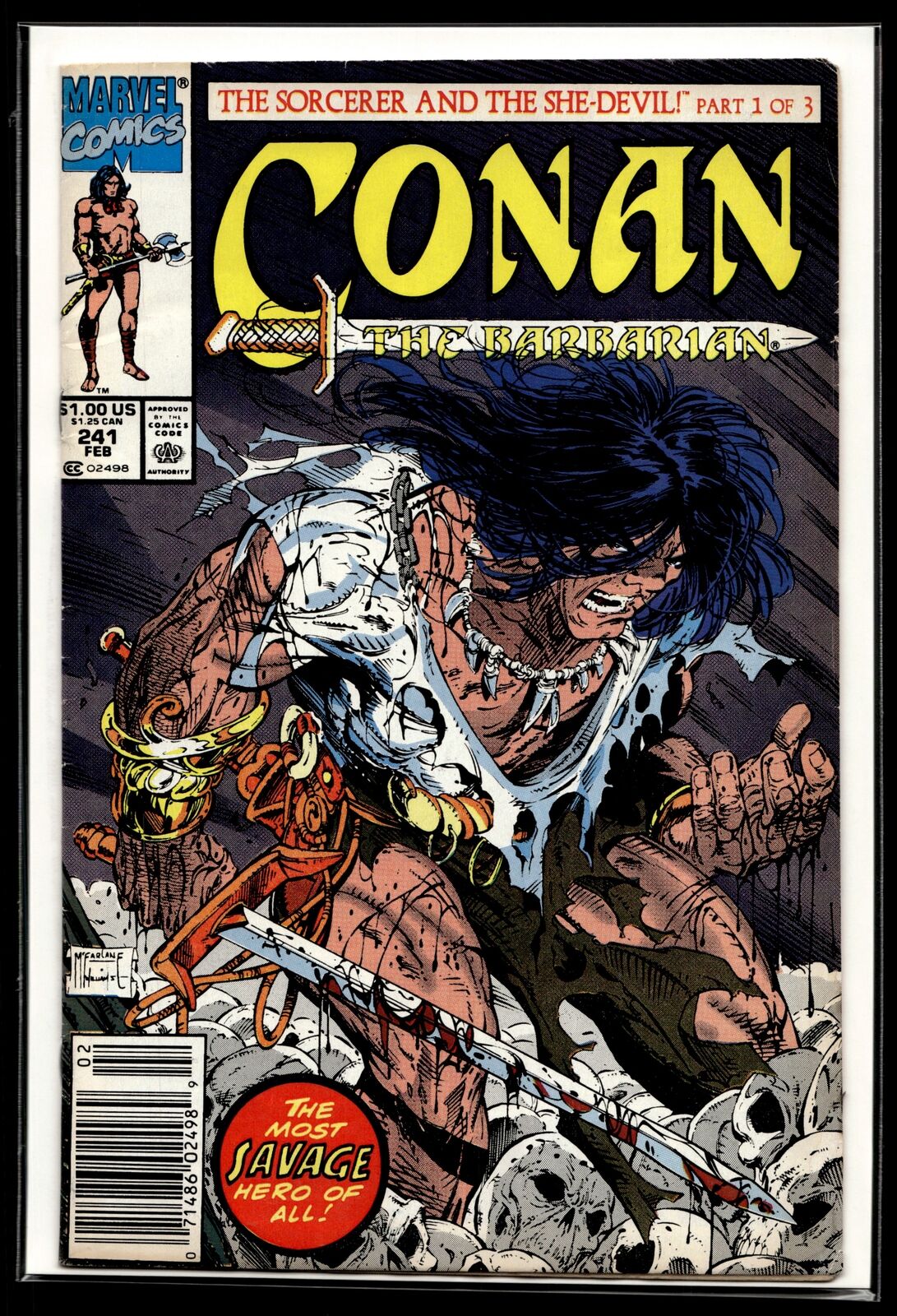 1991 Conan the Barbarian #241 Newsstand Marvel Comic