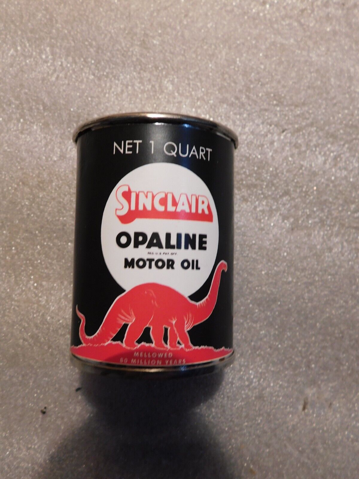 Sinclair Opaline Motor oil Mini can bank Black label