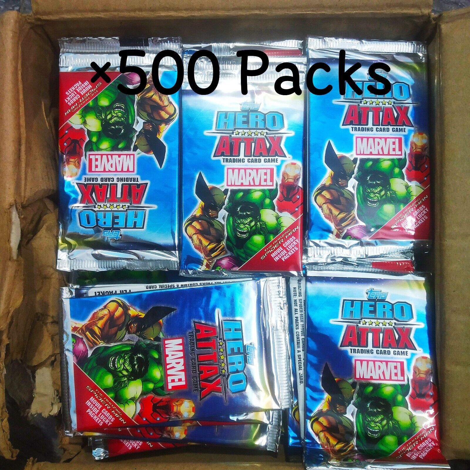 ×500 Topps Hero Attax 2012 Marvel Trading Cards  Sealed Tcg Packs 2500 cards lot