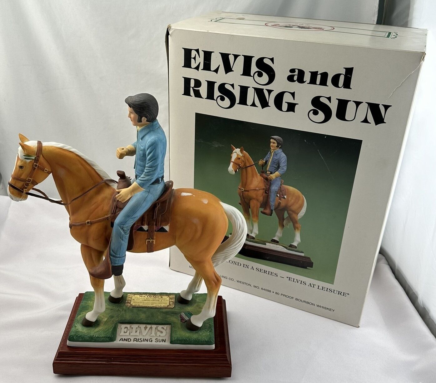 Elvis Decanter McCormick Elvis and the Rising Sun Music Box Working Very Good
