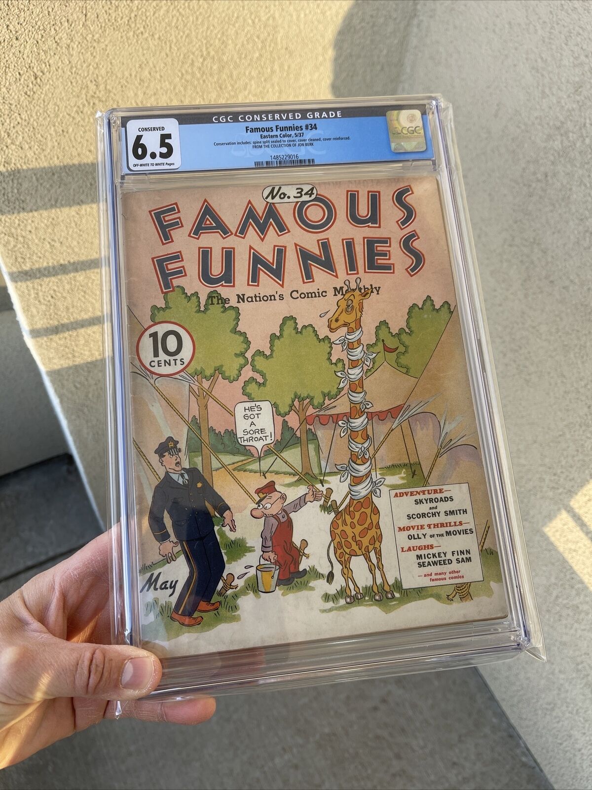 Famous Funnies #34 (Eastern Color 1937) Jon Berk Collection Platinum Age CGC