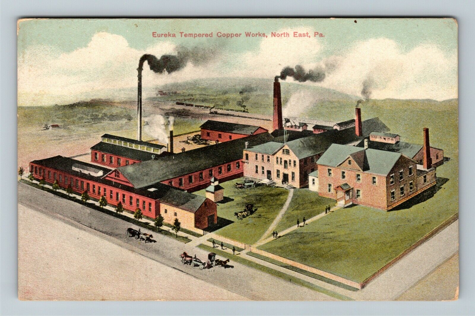 North East PA-Pennsylvania Eureka Tempered Copper Works Vintage Postcard