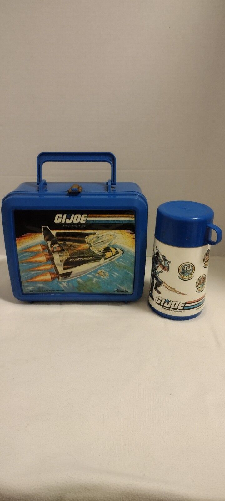 Vintage 1980s Gi Joe Lunchbox With Thermos
