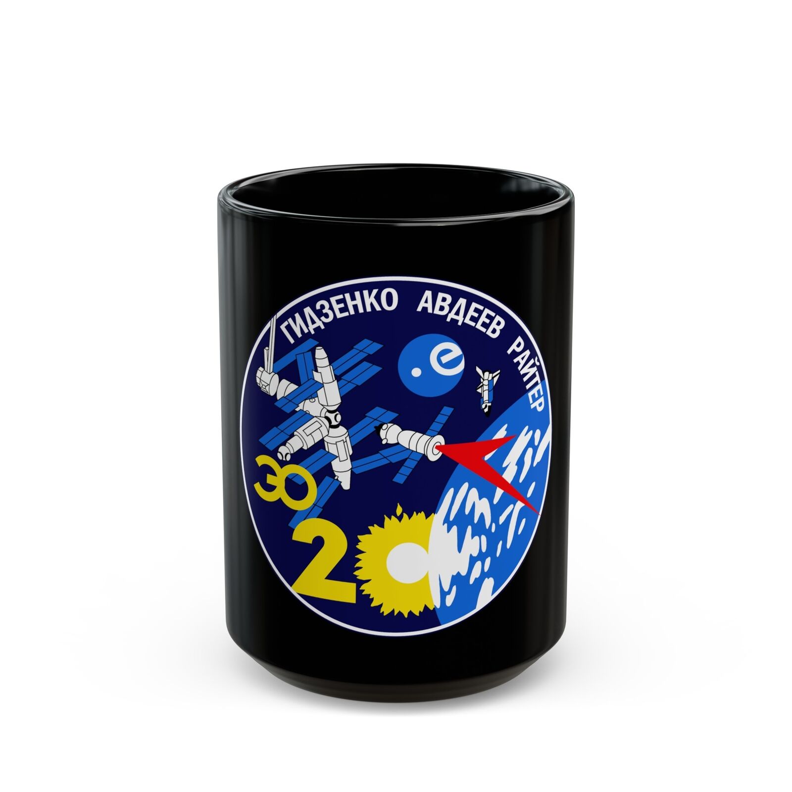 Soyuz TM-22 (Soyuz Programme) Black Coffee Mug