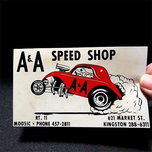A&A SPEED SHOP Vintage Style DECAL, Vinyl STICKER, hot rod, rat rod, car racing
